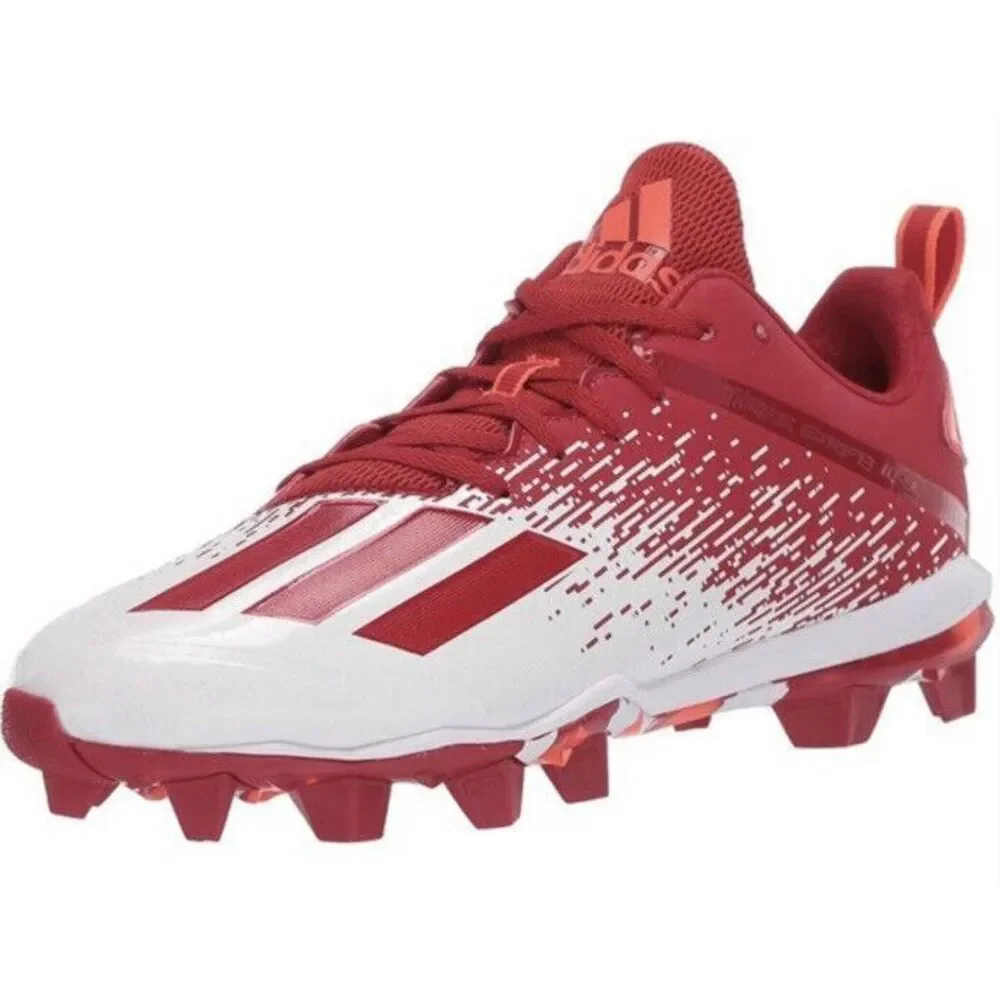 Men's Size 16‎ Adidas Adizero SPARK Mid Football Cleats Red/White EH3442